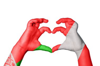 Belarus Peru Kalbi, El hareketi kalp yapma, Kırpma Yolu