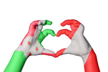 Burundi Peru Kalbi, El hareketi kalp yapmak, Kırpma Yolu