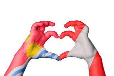 Kiribati Peru Kalbi, El hareketi kalp yapma, Kırpma Yolu