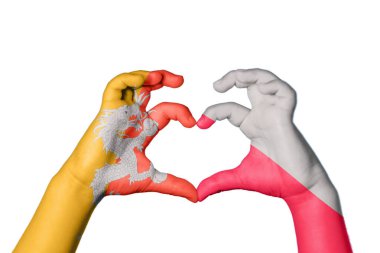 Bhutan Polonya Kalbi, El hareketi kalp yapma, Kırpma Yolu