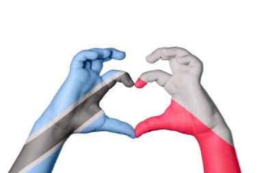 Botswana Polonya Kalbi, El hareketi kalp yapma, Kırpma Yolu