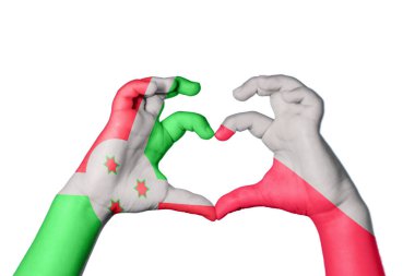 Burundi Polonya Kalbi, El hareketi kalp yapma, Kırpma Yolu