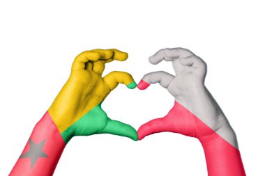 Gine Bissau Polonya Kalbi, El hareketi kalp yapma, Kırpma Yolu