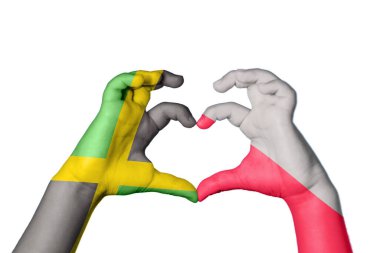 Jamaika Polonya Kalbi, El hareketi kalp yapma, Kırpma Yolu