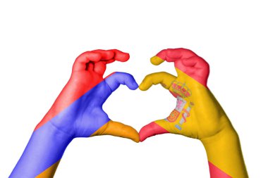 Ermenistan İspanya Kalbi, El hareketi kalp yapma, Kırpma Yolu