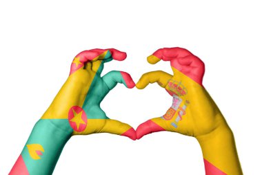 Grenada İspanya Kalbi, El hareketi kalp yapma, Kırpma Yolu