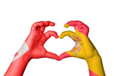 Tonga İspanya Kalbi, El hareketi kalp yapma, Kırpma Yolu