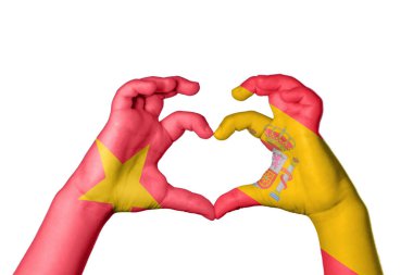 Vietnam İspanya Kalbi, El hareketi kalp yapma, Kırpma Yolu