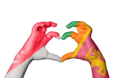 Singapur Sri Lanka Kalbi, El hareketi kalp yapma, Kırpma Yolu