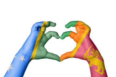 Solomon Adaları Sri Lanka Kalbi, El hareketi kalp yapma, Kırpma Yolu