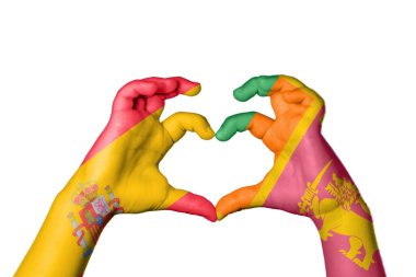 İspanya Sri Lanka Kalbi, El hareketi kalp yapma, Kırpma Yolu