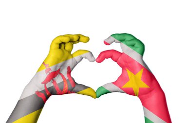 Brunei Suriname Heart, El hareketi kalp yapma, Kırpma Yolu