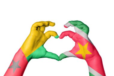 Gine Bissau Surinam Heart, El hareketi kalp yapma, Kırpma Yolu