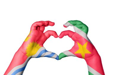 Kiribati Suriname Heart, El hareketi kalp yapma, Kırpma Yolu