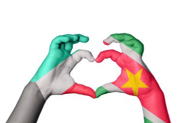 Kuveyt Surinam Kalbi, El hareketi kalp yapma, Kırpma Yolu