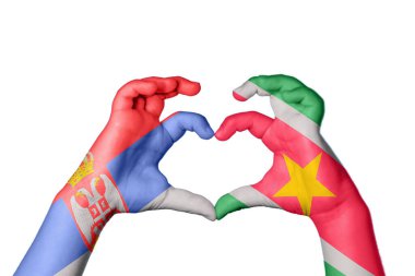 Sırbistan Kalp Suriname, El hareketi, kalp yapma, Kırpma Yolu