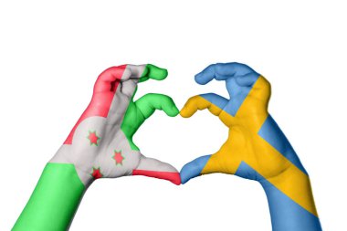 Burundi İsveç Kalbi, El hareketi kalp yapma, Kırpma Yolu