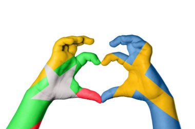 Myanmar İsveç Kalbi, El hareketi kalp yapma, Kırpma Yolu