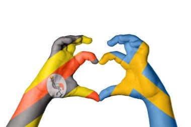 Uganda İsveç Kalbi, El hareketi kalp yapma, Kırpma Yolu