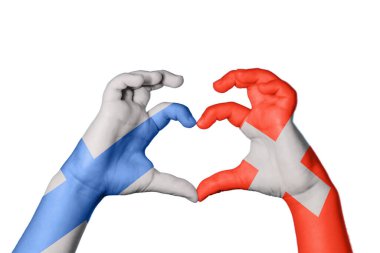 Finlandiya İsviçre Kalbi, El hareketi kalp yapma, Kırpma Yolu