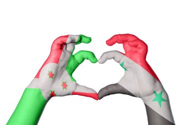 Burundi Suriye Kalbi, El hareketi kalp yapma, Kırpma Yolu