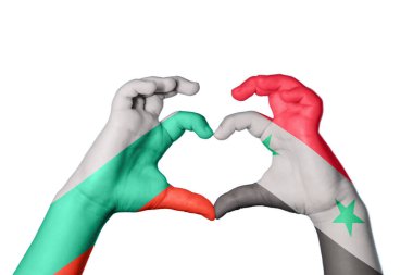 Bulgaristan Suriye 'nin Kalbi ve El hareketi kalp yaptı, Kırpma Yolu