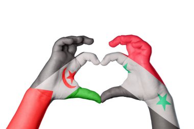 Sahra Arap Demokratik Cumhuriyeti Suriye Kalbi, El hareketi kalp yapma, Kırpma Yolu