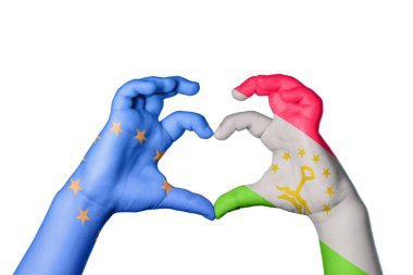 Avrupa Birliği Tacikistan Kalbi, El hareketi kalp yapma, Kırpma Yolu