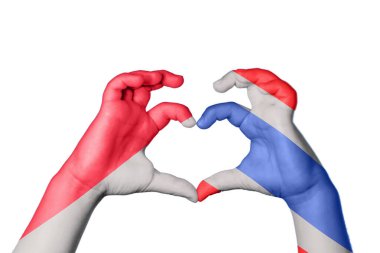 Endonezya Tayland kalbi, el hareketi kalp yapma, kırpma yolu