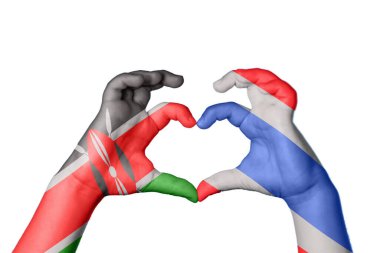 Kenya Tayland kalbi, el hareketi kalp yapma, kırpma yolu.
