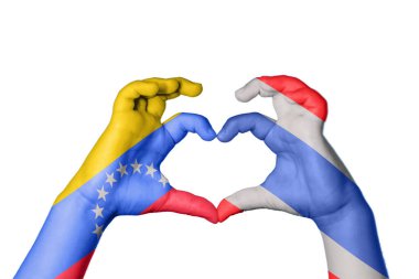 Venezuela Tayland kalbi, el hareketi kalp yapma, kırpma yolu.