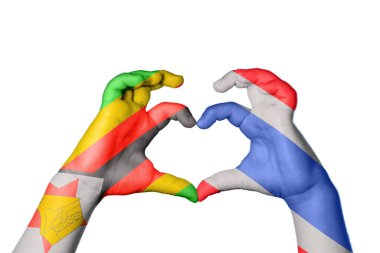 Zimbabwe Tayland kalbi, el hareketi kalp yapma, kırpma yolu.