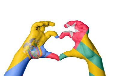 Ekvador Togo Heart, El hareketi kalp yapmak, Kırpma Yolu