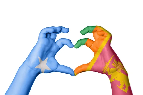 Somali Sri Lanka Kalbi Hareketi Kalp Yapma Kırpma Yolu — Stok fotoğraf