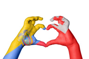 Ekvador Tonga Kalbi, El hareketi kalp yapma, Kırpma Yolu