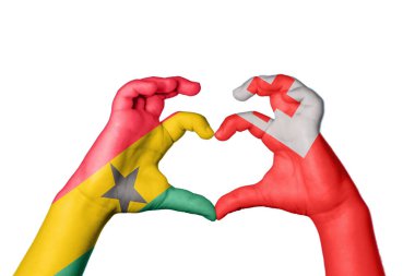 Gana Tonga Kalbi, El hareketi kalp yapma, Kırpma Yolu