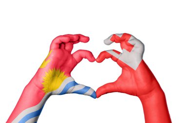 Kiribati Tonga Kalbi, El hareketi kalp yapma, Kırpma Yolu