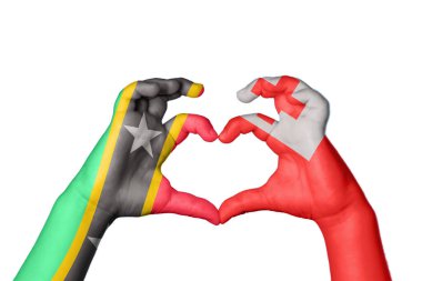 Saint Kitts ve Nevis Tonga Heart, El hareketi kalp yapma, Kırpma Yolu