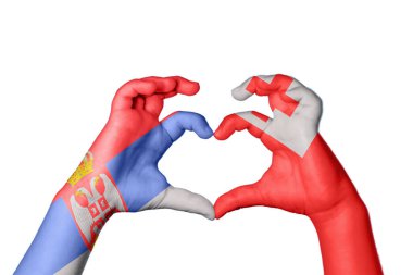 Sırbistan Tonga Kalbi ve El hareketi kalp yaptı, Kırpma Yolu