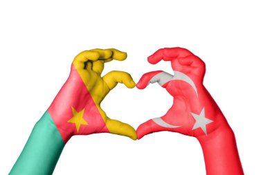 Kamerun Türkiye Kalbi, El hareketi, kalp yapma, Kırpma Yolu