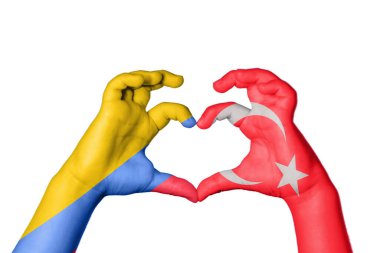 Kolombiya hindi kalbi, el hareketi kalp yapma, kırpma yolu