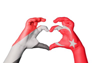 Yemen Türkiye Kalbi, El hareketi, kalp yapma, Kırpma Yolu