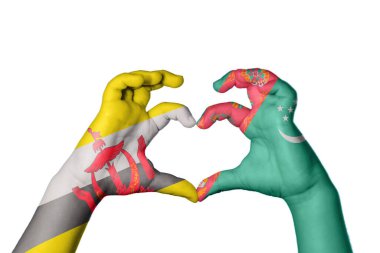 Brunei Türkmenistan Kalbi, El hareketi kalp yapma, Kırpma Yolu