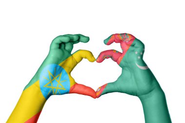 Etiyopya Türkmenistan Kalbi, El hareketi kalp yapma, Kırpma Yolu