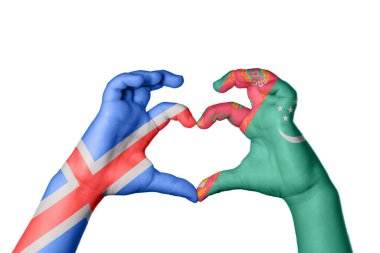 İzlanda Türkmenistan Kalbi, El hareketi kalp yapma, Kırpma Yolu