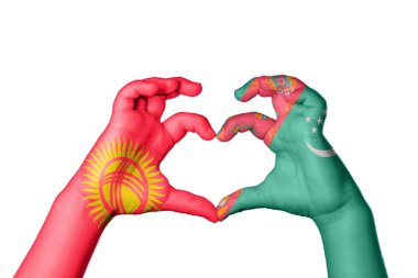 Kırgızistan Türkmenistan Kalbi, El hareketi kalp yapma, Kırpma Yolu