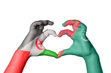 Sahra Arap Demokratik Cumhuriyeti Türkmenistan Kalbi, El hareketi kalp yapma, Kırpma Yolu