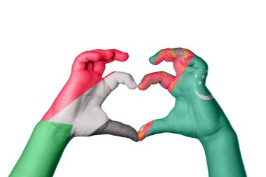 Sudan Türkmenistan Kalbi, El hareketi kalp yapma, Kırpma Yolu