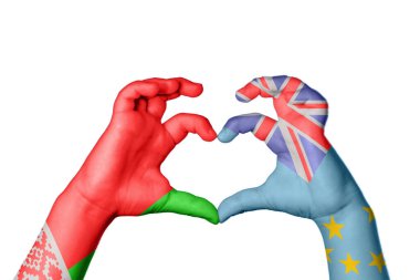 Belarus Tuvalu Kalbi, El hareketi kalp yapma, Kırpma Yolu