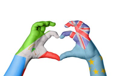 Ekvator Ginesi Tuvalu Kalbi, El hareketi kalp yapma, Kırpma Yolu